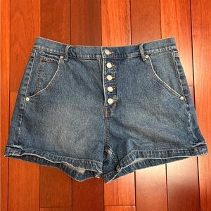 Banana Republic Blue Jean Shorts with Button Fly size ladies 14